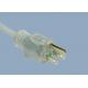 UL CUL CSA 15A 125V 3 Prong NEMA 5-15P Transparent Stright Plug Medical Hospital Grade North American UL Power Cord