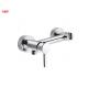 Single Lever Bath Shower Faucets Annular Knurl Handle Chrome Brass Cold And Hot Water