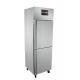 Air Cooled Vertical Double Temperature Commercial Restaurant Refrigerator with two SUS Doors