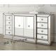 59 Inches Mirrored Buffet Cabinet , Fashionable Mirrored Buffet And Sideboards