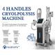 Fast Fat Reduction! 4 Handles Cryolipolysis Fat Freezing Machine