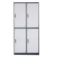 Thickness 0.5~0.8mm Four Doors Locker Gray Vertical Iron Storage Locker