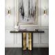 Contemporary Brass Stainless Steel Wood Frame Console table Hallway table