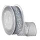 Grey 19MM Printed Sheer Ribbon Bulk For Gifts Packaging