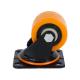 Industrial Trolley Wheels PU Wheel Caster 4-8 Inch Polyurethane Orange Wheel with Brake