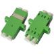 SC Multimode Fiber Optic Connector Adapters Aqua Color With Ear Duplex OM3