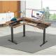 Commercial Wood Panel Electric Standing Desk with L Shape Design and Adjustable Height