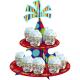 Kids Birthday Decorative Cardboard Cake Stand 3 Tier Type Offset Printing