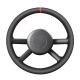 DIY Hand Stitch Genuine Leather Steering Wheel Cover for for Jeep Wrangler JK 2007 2008 2009 2010