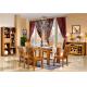 modern rectangle solid wood marble top dining table set