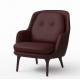 Ro Lounge Velvet Chair hotel lobby armchair fabric leather chair