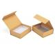 Book Shape Folding Gift Box , ISO14001 Brown Kraft Paper Box