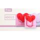 Sweet Heart Patterned Gift Bags Recyclable Fancy Simple Printed Pantone