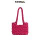 Designed Beauty Hand Knitted Bag Pink Shoulder Bag For Gift Package