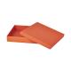 Hard Cardboard Paper Packing Boxes Orange Color With Custom Logo