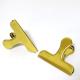 Custom Brass Bulldog Clip for Office Bill Ticket Gold Duckbill Metal Paper Binder Clip