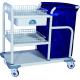 Medical Trolleys , Epoxy Coated Steel Laundry Trolley For Nurse