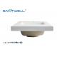 New Design Standrad SWL555 Size Artificial Stone Basins Solid Surface Easy Clean Rectangle Shape Semi-Counter Sinks