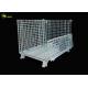 Forklift Wire Mesh Warehouse Collapsible Corner Shelves Storage Turnover Box
