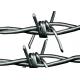 Safety Iron Stretching Barbed Wire Fence For Goats Double / Single Twisted BWG 12#