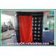 Photo Booth Led Lights Durable Black Inflatable Photobooth Oxford Cloth Modern With Red Curtain