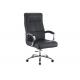 Mobile ISO9001 49cm Leather Desk Chair With Arms