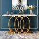 Stainless Steel Marble Corridor Side Console Table OEM ODM