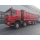 Red SINOTRUK HOWO 8X4 Dump Truck 400hp 12 Wheels