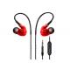 Portable Wired Sports Earphones , Stereo Sound Metal In Ear Earphones