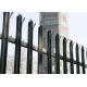 CE Black 1.2 Metres Steel Palisade Fencing With Triple Pointed Top