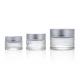 Clear 20ml 50ml Glass Cosmetic Cream Jar With Silver Cap