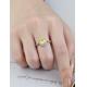 High Clarity Fancy Diamond Rings Yellow Oval Cut Lab Diamond Wedding Ring Engagement Ring