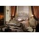 Luxury furniture online stores for Big house and Villa of King bed by Craft wood with Italy Leather headboard
