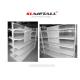 Metal Drug Store Gondola Retail Display Shelving With Clear PVC Backing Panel