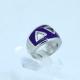 stainless steel ring with different color enamel LRX19