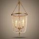 Modernized rustic iron chandelier with wooden beads lampshade (WH-CI-39)