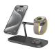 Zinc Alloy Material Exclusive Patented QI Certified Wireless Charger Stand For Iphone Earphone IWatch Fast Phone Charger