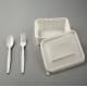 450ml 15oz PLA Tableware With Lid , Biodegradable Disposable Lunch Box 6.9X4.7X1.6