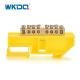 500V / 17.5A PE Ground Terminal Bus Bar Yellow Din Rail Terminal Blocks