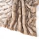 Luxurious Stripe Style 100% Polyester Elastic Faux Rabbit Fur for Home Textile Fabrics