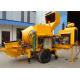 30m3 / H Mobile Concrete Mixer With Pump And 600 L Hopper Capacity