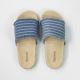 Straw Textured Sole Denim Slide Sandals , 38EU Slip Resistant Sandals Womens