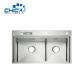 Topmount Kitchen Sinks Double Bowl SUS304 Stainless Steel kitchen Sinks With