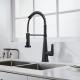 Brass Single Lever Handle Pull Down Kitchen Faucet With Two Function Sprayhead