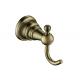 Single Robe Hook Bathroom Accessory Brass  Bright Metallic Look