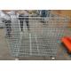 Fold - Able Galvanized Welded Metal Basket Wire Storage Cage For Warehouse
