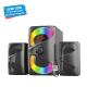 USB/SD/FM/BT/Remote Control Speaker Active Surround Audio Subwoofer with LED Light and Wood Design