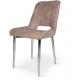 860mm Upholstered Leather Chrome Steel Frame Dining Chair