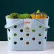 Plastic PE No Break Receiving Basket Loaded Vegetables Fruits Snacks