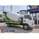 Diesel Engine Cement Mixer Vehicle , 3M3 Concrete Mixer Drum Truck 1 Year Warranty